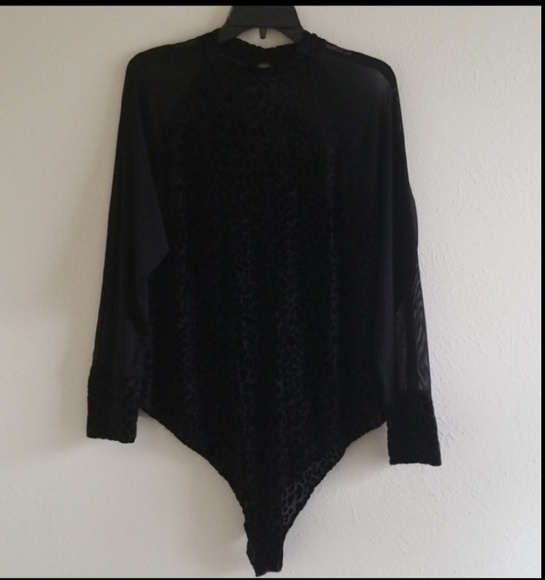 NWT! Charlotte Russe Black Mesh Leopard Bo… - Picture 4 of 6